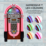MonsterShop Retro Jukebox med Ljudsystem & Belysning
