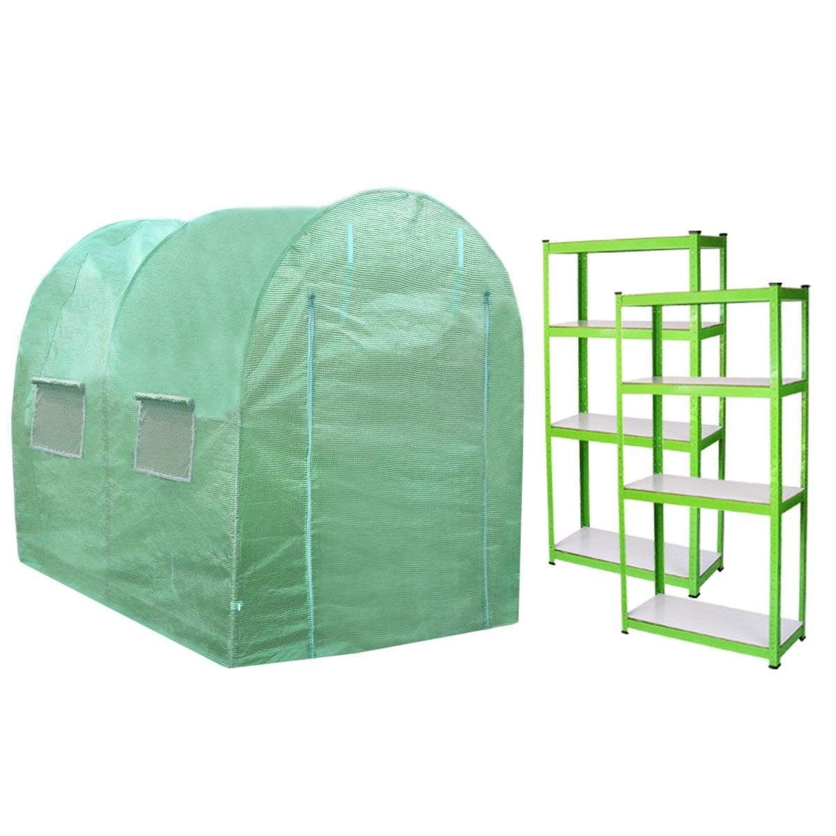 25mm 3m x 2m Tunnelväxthus med 2 Växthushyllor