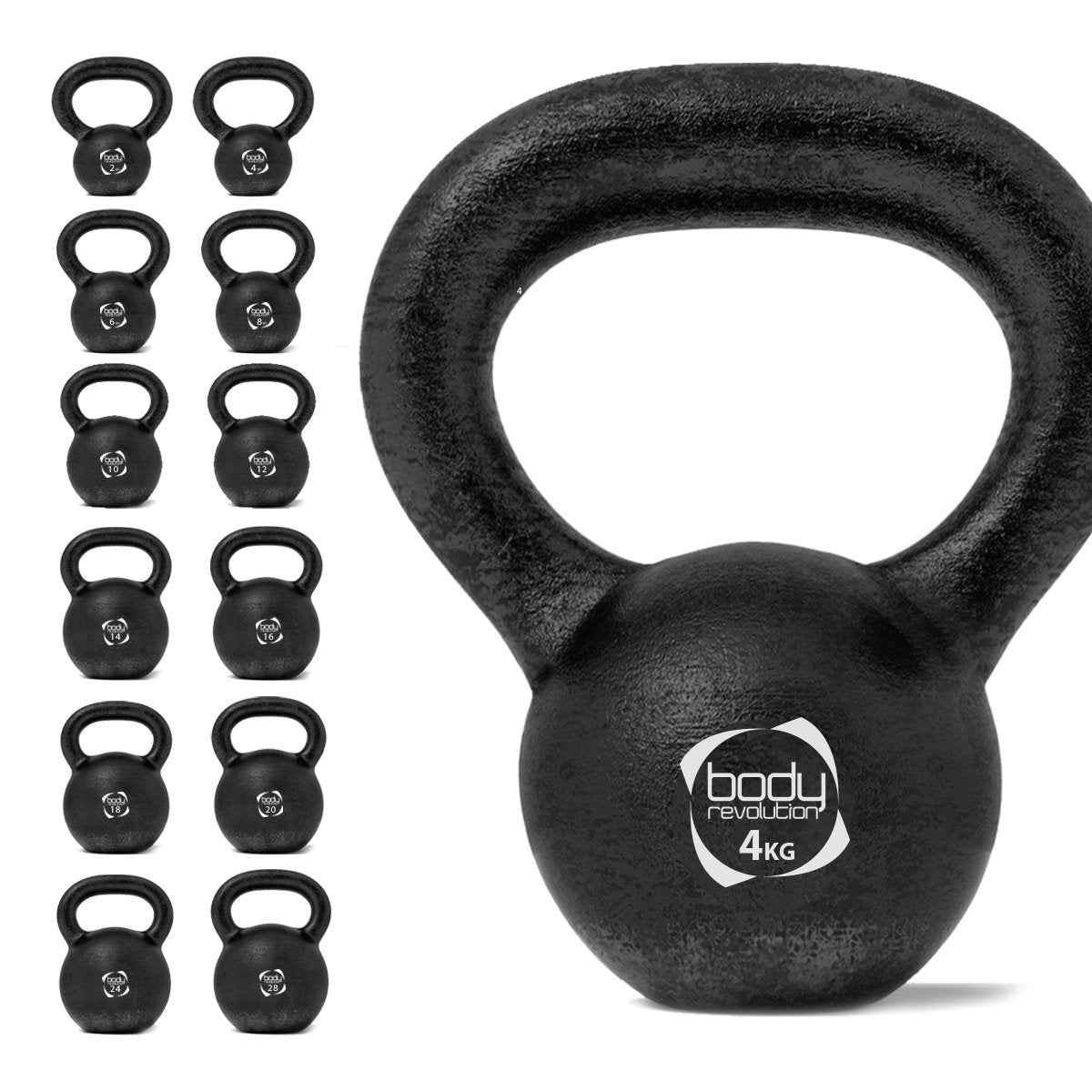 Body Revolution Kettlebells i Gjutjärn 2 kg - 28 kg