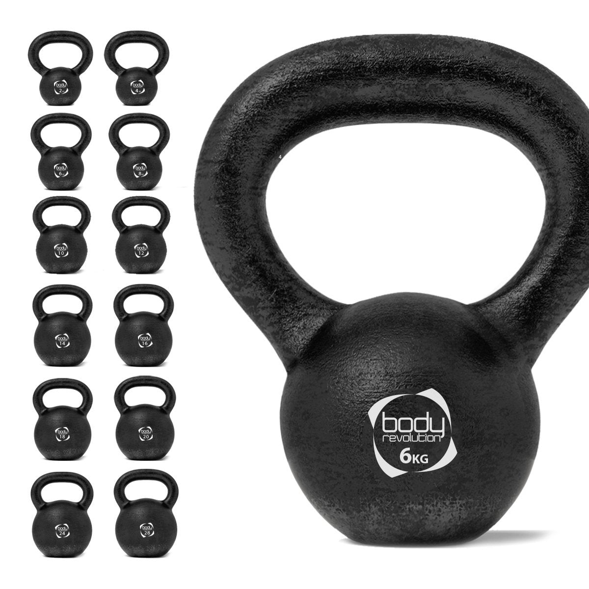 Body Revolution Kettlebells i Gjutjärn 2 kg - 28 kg
