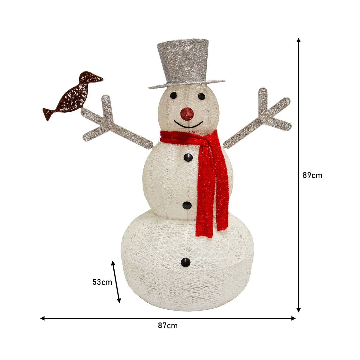 Set med Snögubbe och 2 Renar