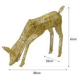 Betande Ren - Guld- 120cm - 120 LED-dioder