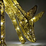 Betande Ren - Guld- 120cm - 120 LED-dioder