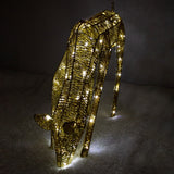 Betande Ren - Guld- 120cm - 120 LED-dioder