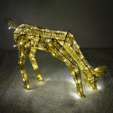 Betande Ren - Guld- 120cm - 120 LED-dioder