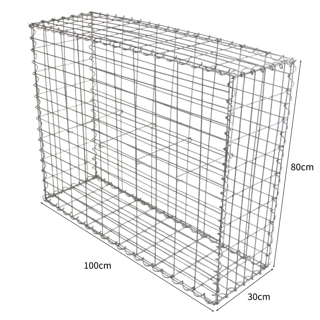 2 st Gabioner 80 cm (H) x 100 cm (B) x 30 cm (D)