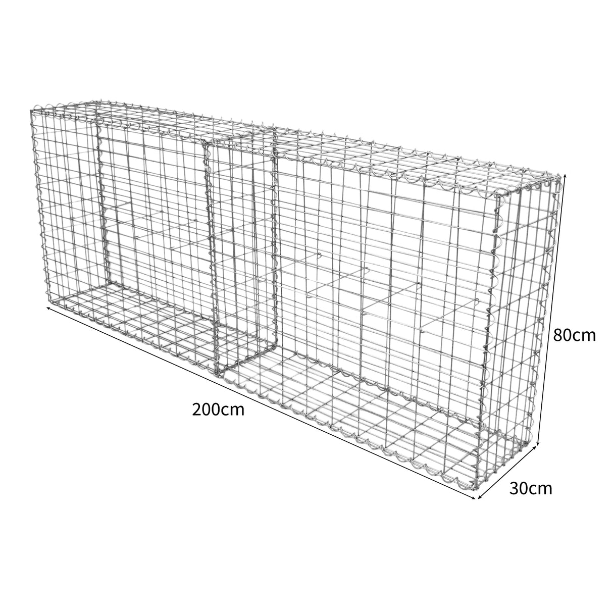 2 st Gabioner 80 cm (H) x 100 cm (B) x 30 cm (D)