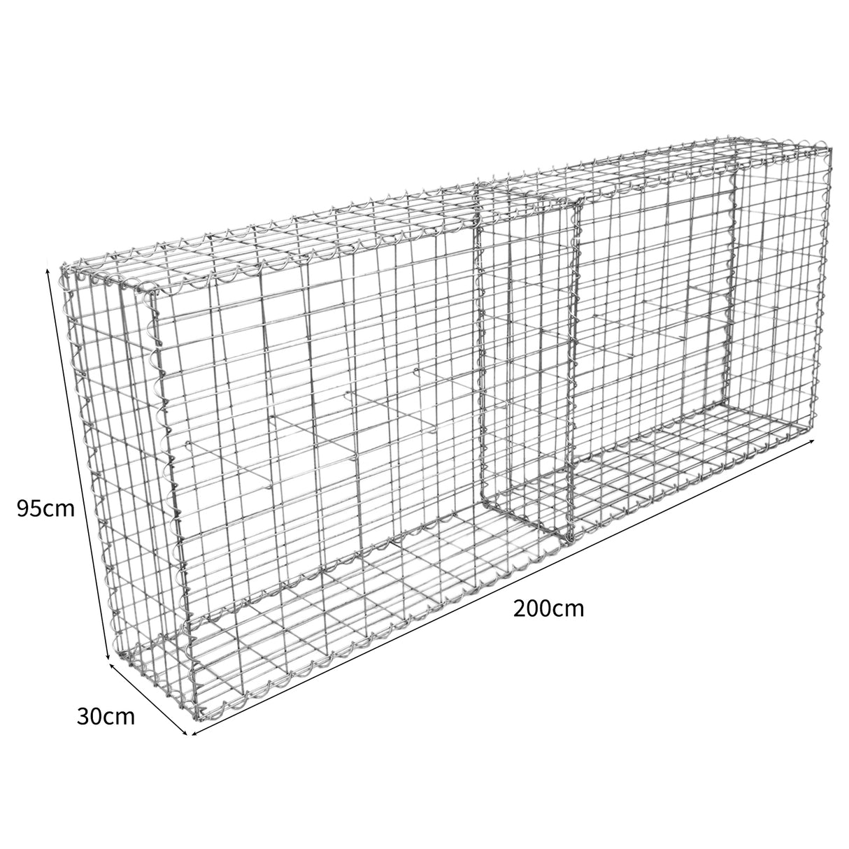 4 st Gabioner 95 cm (H) x 100 cm (B) x 30 cm (D)
