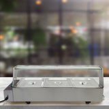 Vattenbad Bain Marie med 3 st Kantiner ½ GN