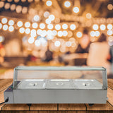 Vattenbad Bain Marie med 3 st Kantiner ½ GN