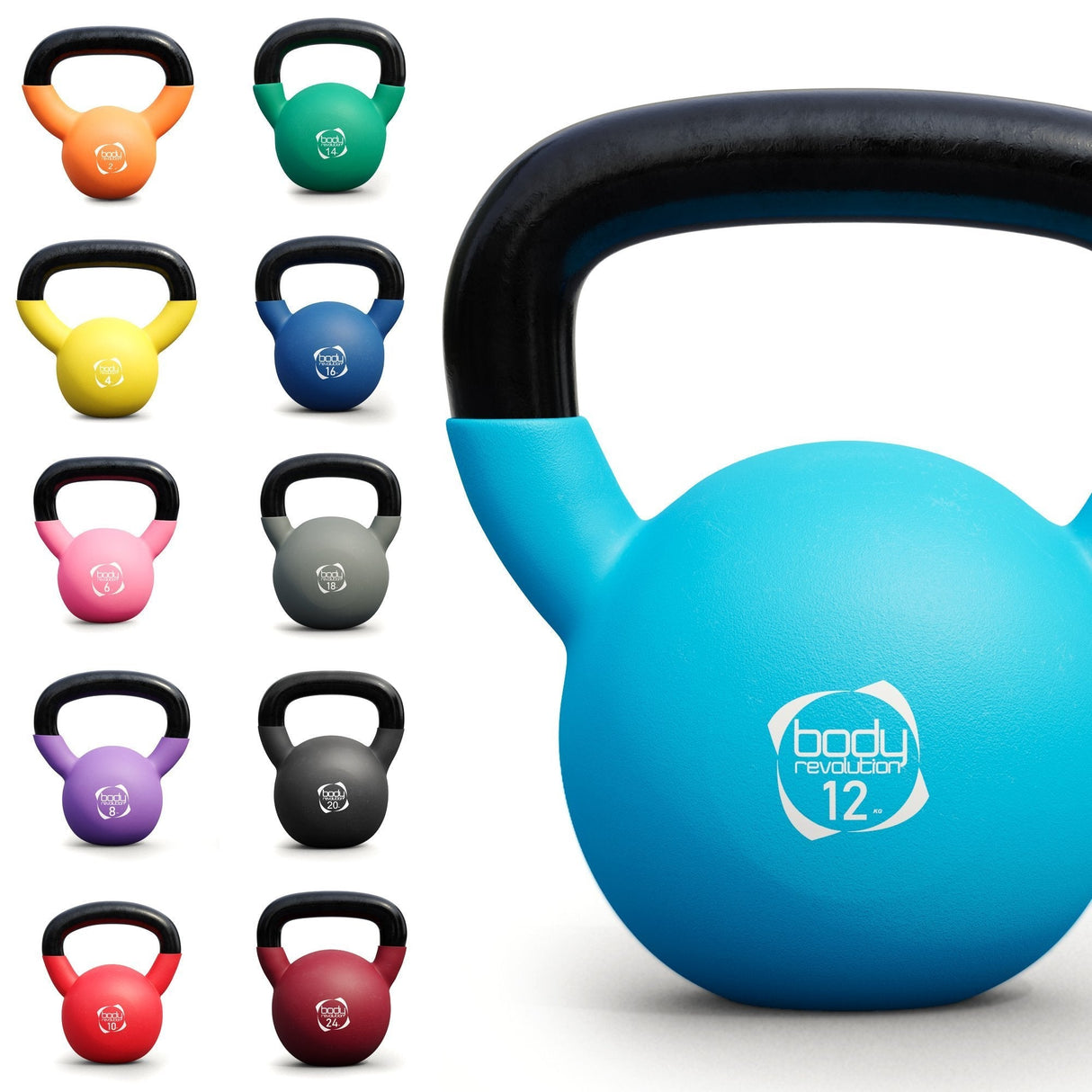 Body Revolution Neopren Kettlebells 2 kg - 24 kg