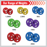 Olympiska Tri-Grip gummiviktskivor - Färgpar & Set