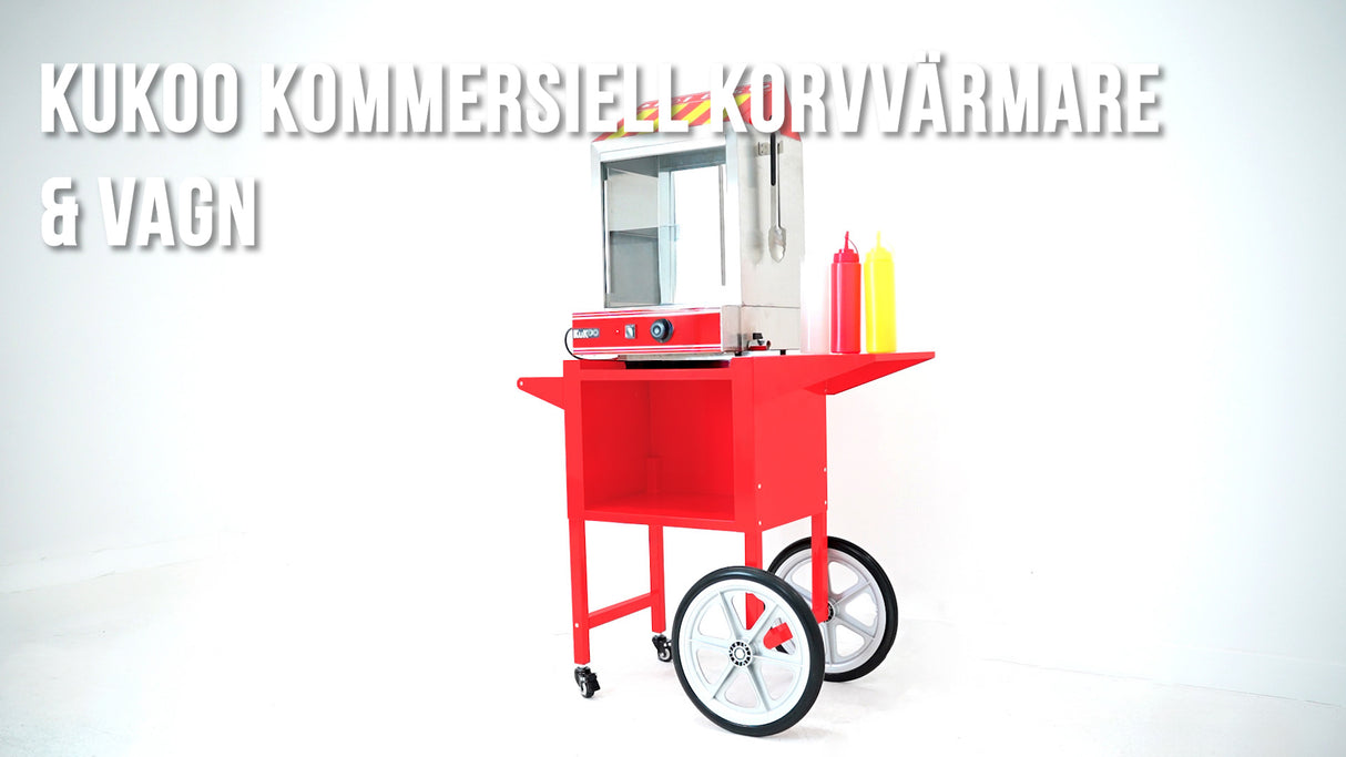 KuKoo Kommersiell Korvvärmare & Vagn